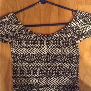 Aeropostale Dresses - Aeropostale Black White Tribal Print Skater Dress Aeropostale Dresses - Aeropostale Black White Tribal Print Skater Dress